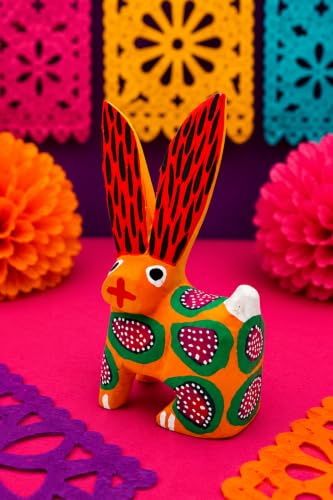 DREAMCO SUPPLIES Alebrijes Wood Carving Sculptures, Oaxacan Alebrije Set of 5, Multicolor, Hand-Painted, Mexican Folk Art, 2-3 Inches