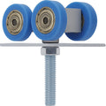 Steel sliding gate trolley with 4 nylon bearings, 220 lb capacity