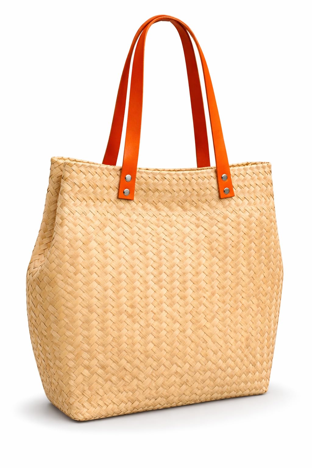 Handmade Straw Tote Bag for Women – NSADY Large Woven Palm Beach Bag (13.8 x 13.8 x 3.9 in) – Boho Natural Market Tote Purse for Travel, Shopping & Everyday Use