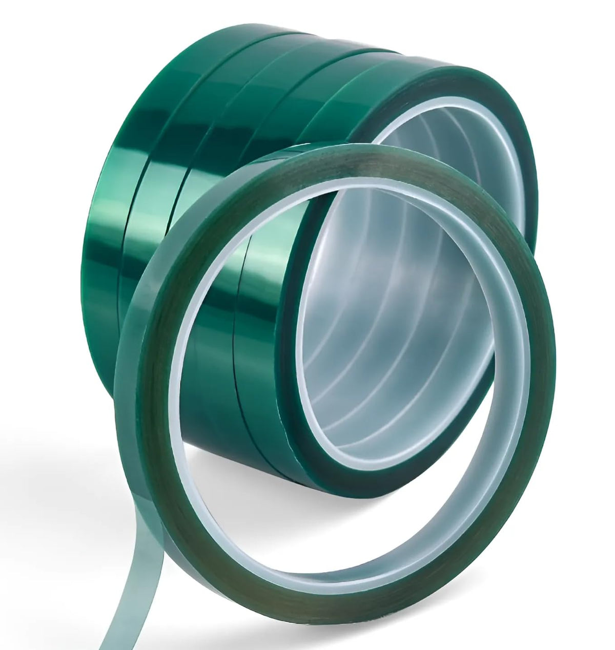 Roll of green powder coating heat-resistant masking tape
