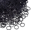 Small black rubber bands for hair braids, 1000 count