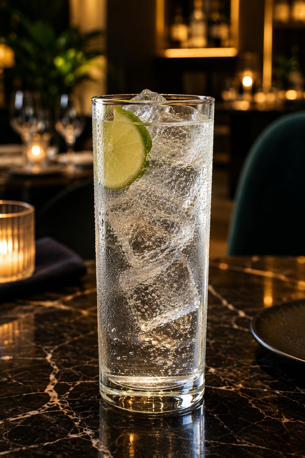 Clear tall highball glasses, set of 6