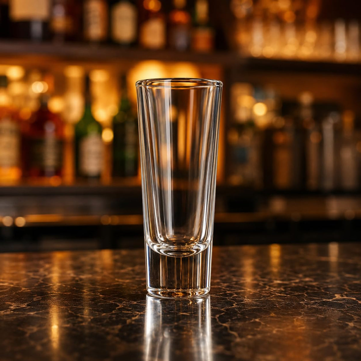 DREAMCO SUPPLIES Shot Glasses Set, 2 Oz, Clear, Crystal Glass, Heavy Base, 12 Pack, Modern Style, Stackable, for Vodka, Whiskey, Tequila & Espresso