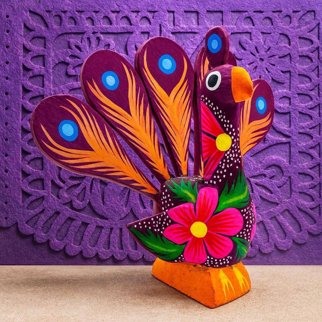 DREAMCO SUPPLIES Alebrijes Wood Carving Sculptures, Oaxacan Alebrije Set of 5, Multicolor, Hand-Painted, Mexican Folk Art, 2-3 Inches