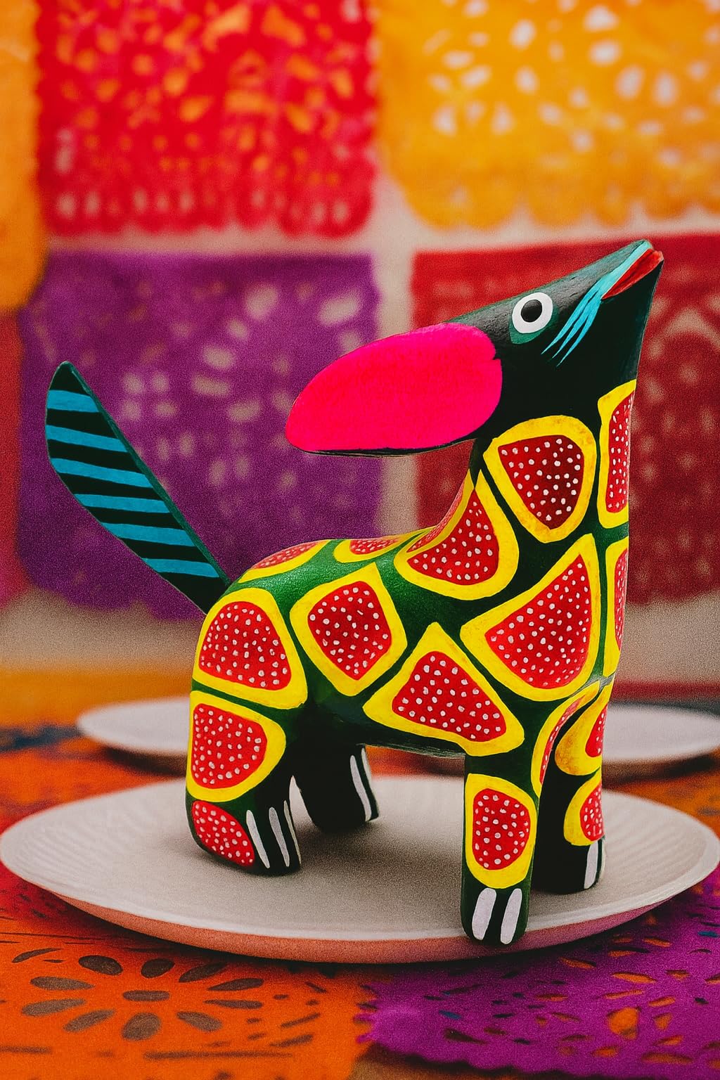DREAMCO SUPPLIES Alebrijes Wood Carving Sculptures, Oaxacan Alebrije Set of 5, Multicolor, Hand-Painted, Mexican Folk Art, 2-3 Inches