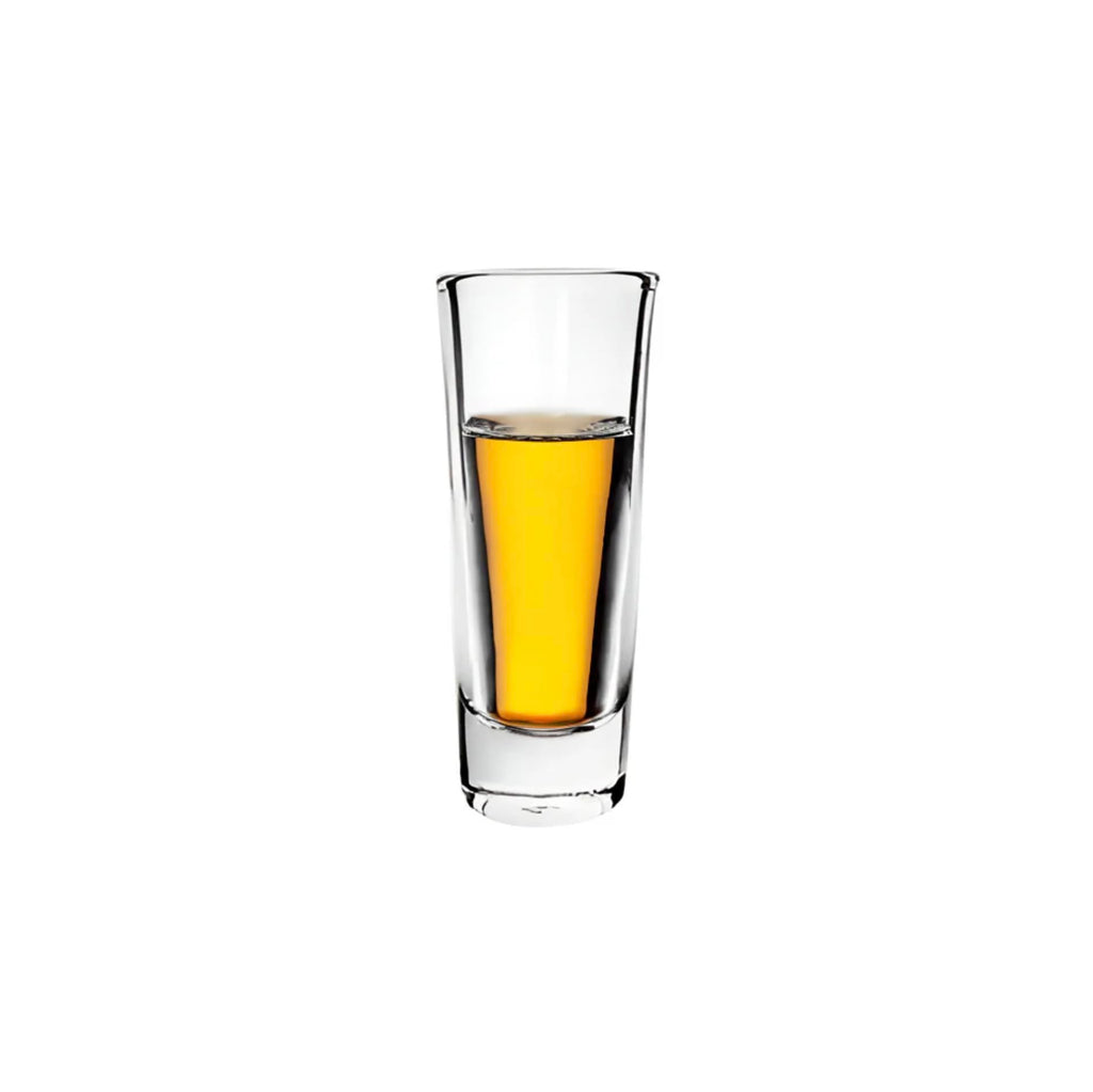 Clear crystal shot glasses, stackable set of 12
