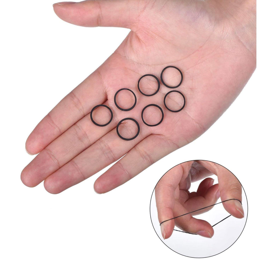 Small black rubber bands for hair braids, 1000 count