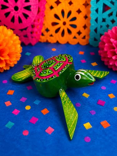 DREAMCO SUPPLIES Alebrijes Wood Carving Sculptures, Oaxacan Alebrije Set of 5, Multicolor, Hand-Painted, Mexican Folk Art, 2-3 Inches