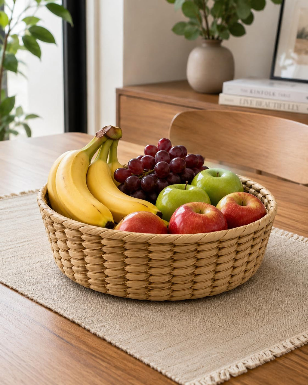 DREAMCO SUPPLIES Handwoven Mexican Tortilla Basket, Palm Straw Tortillero, Decorative Bowl Warmer, Sizes Small, Medium and Large, Handmade in Mexico