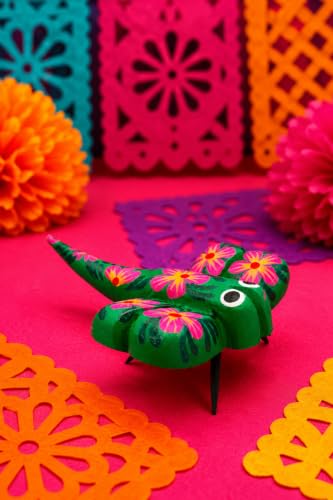 DREAMCO SUPPLIES Alebrijes Wood Carving Sculptures, Oaxacan Alebrije Set of 5, Multicolor, Hand-Painted, Mexican Folk Art, 2-3 Inches