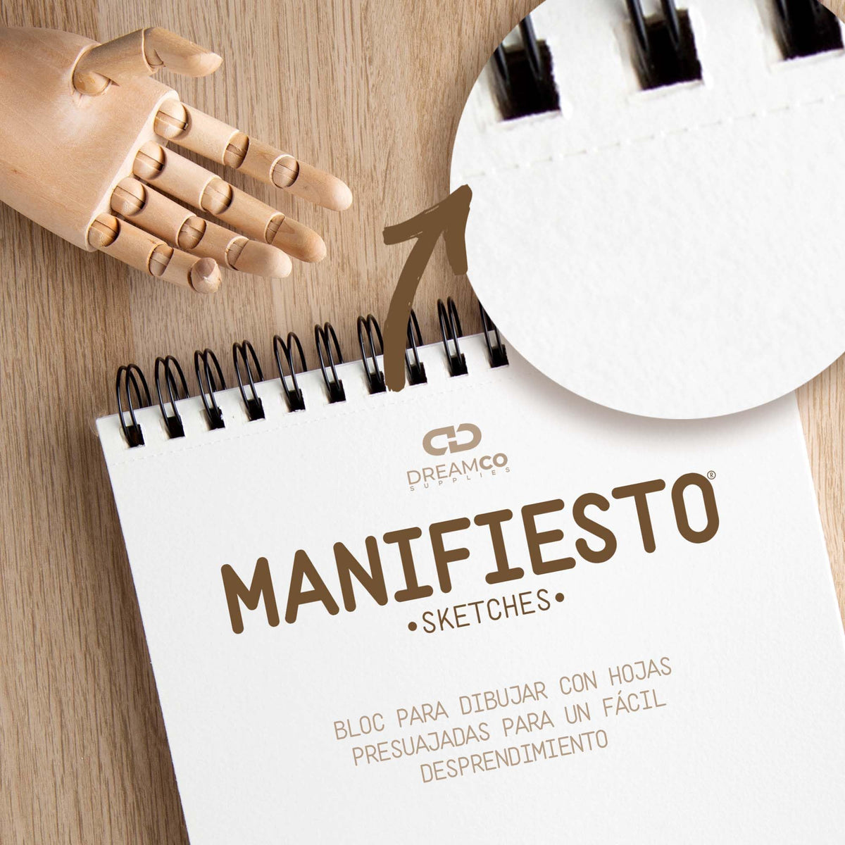 Manifiesto spiral-bound sketchbook, 9x12 inch drawing pad