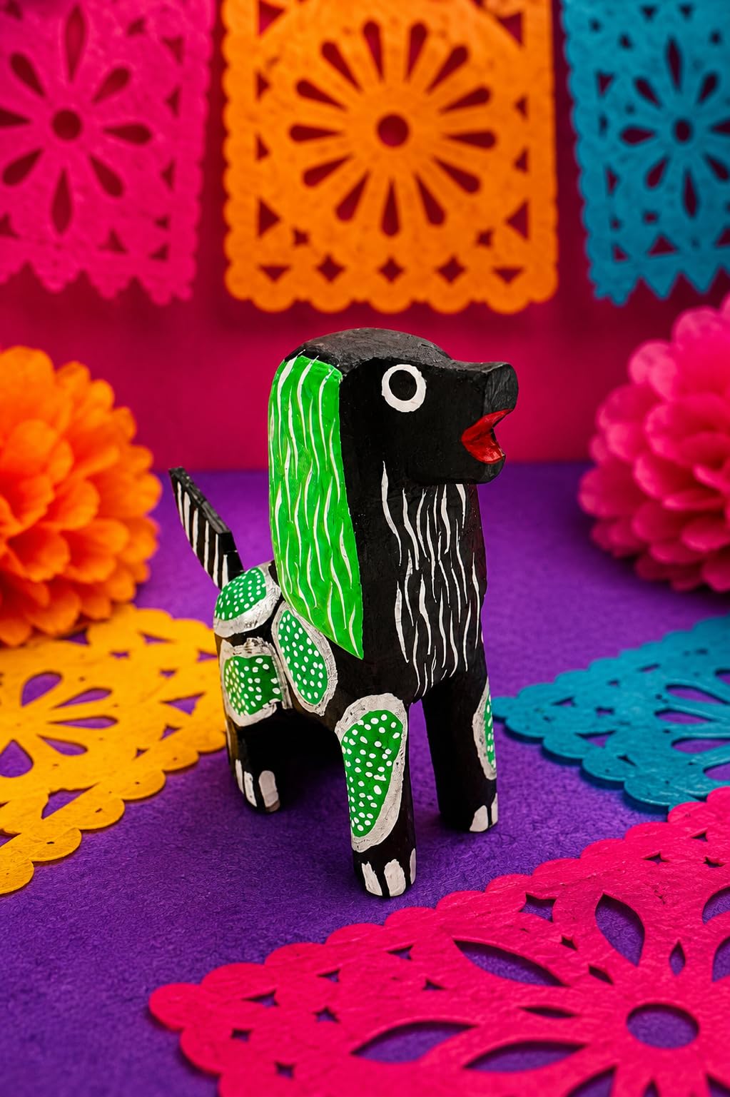 DREAMCO SUPPLIES Alebrijes Wood Carving Sculptures, Oaxacan Alebrije Set of 5, Multicolor, Hand-Painted, Mexican Folk Art, 2-3 Inches