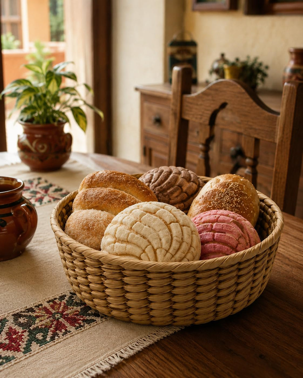 DREAMCO SUPPLIES Handwoven Mexican Tortilla Basket, Palm Straw Tortillero, Decorative Bowl Warmer, Sizes Small, Medium and Large, Handmade in Mexico