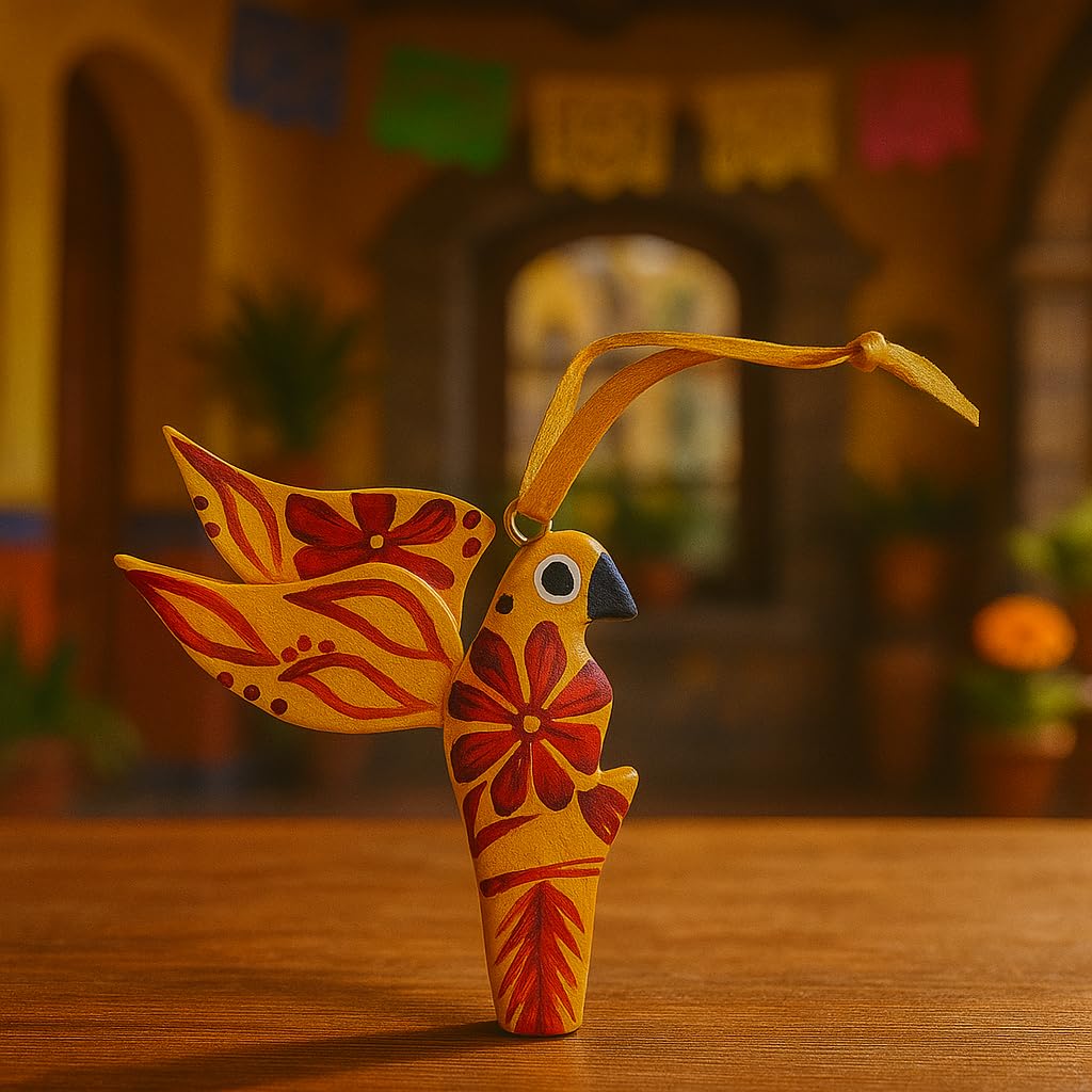 Hand-carved Oaxacan alebrije wood ornaments, set of 5 animal figurines