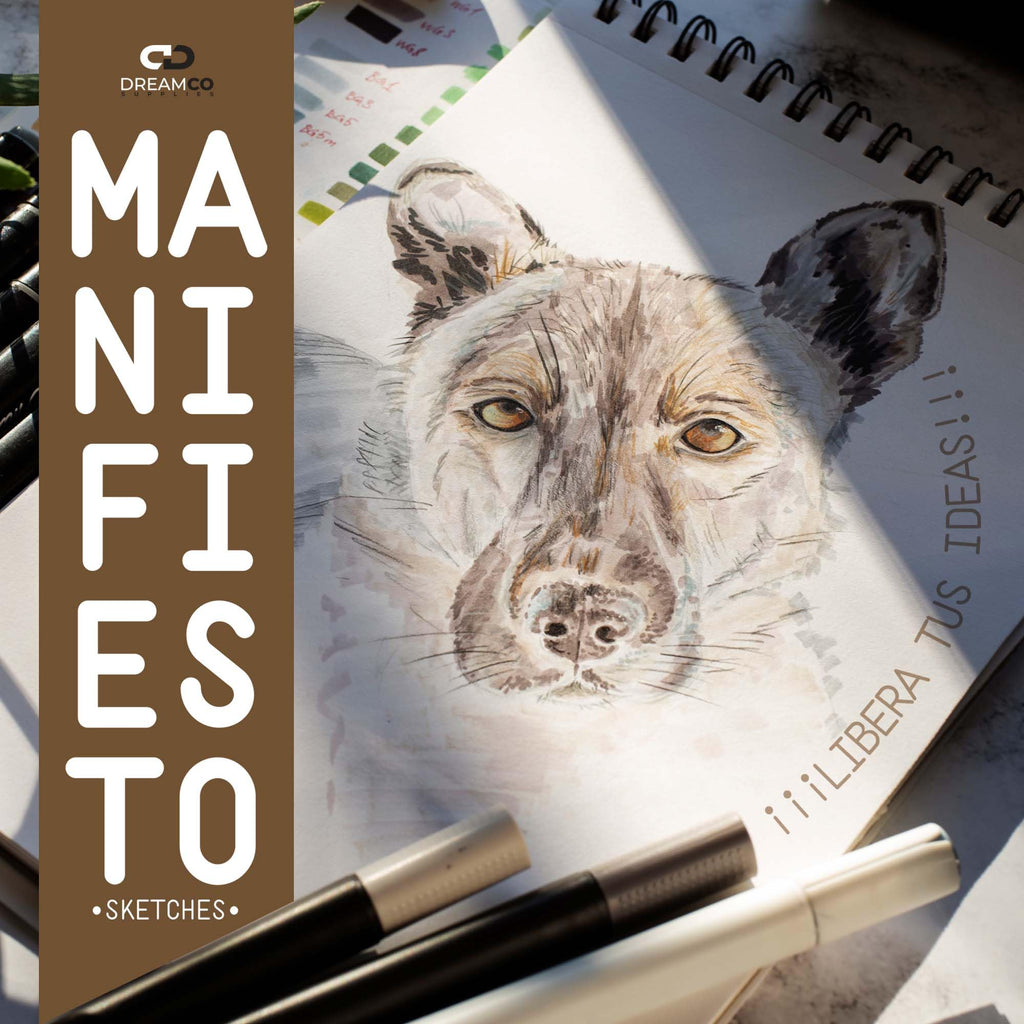 Manifiesto spiral-bound sketchbook, 9x12 inch drawing pad