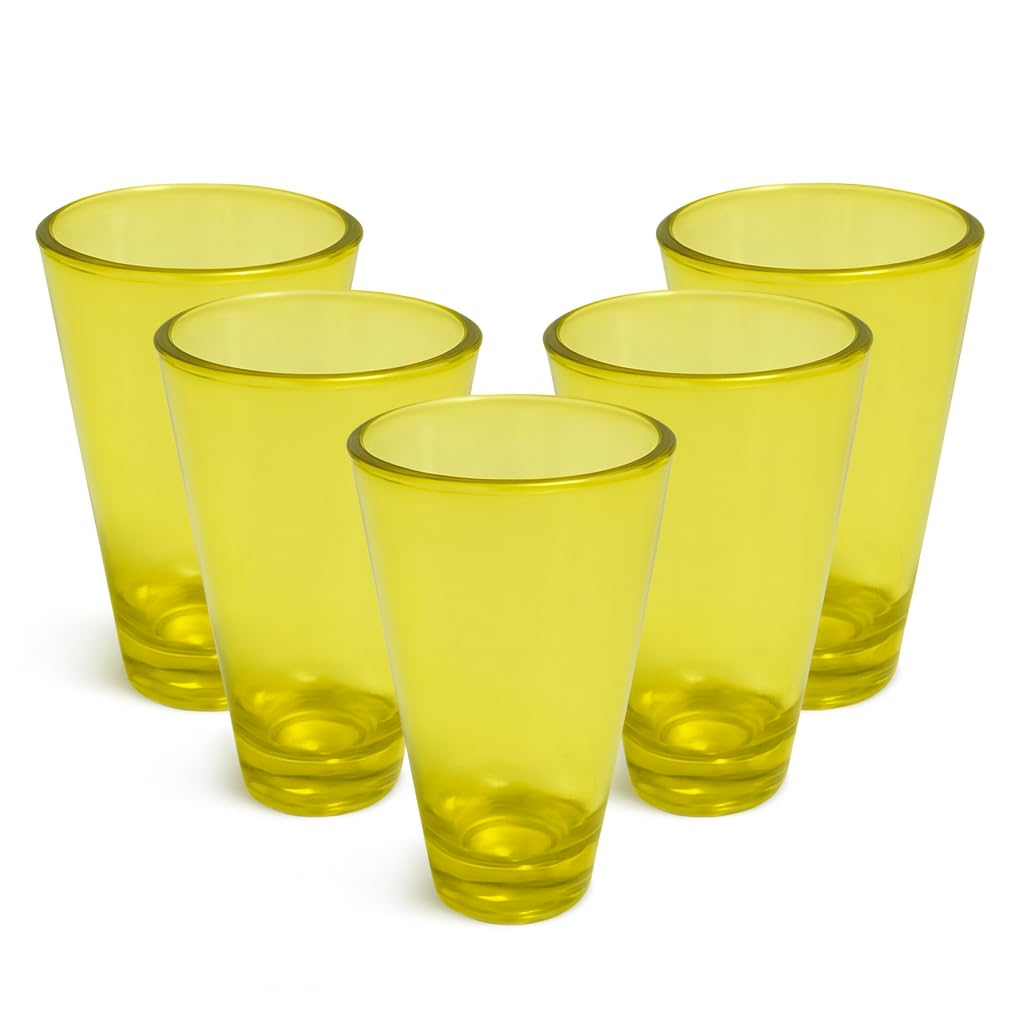 Colored polycarbonate caballito shot glasses, pack of 10