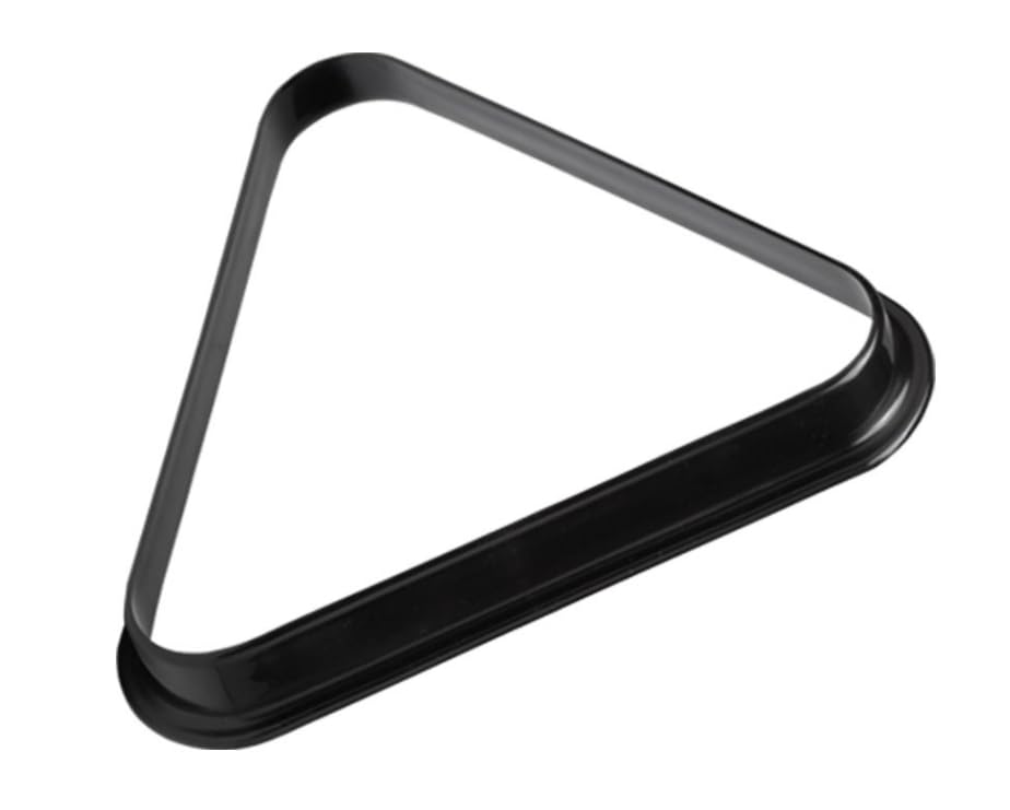 Black plastic billiard ball triangle rack for 2-1/4 inch balls