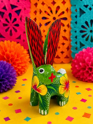DREAMCO SUPPLIES Alebrijes Wood Carving Sculptures, Oaxacan Alebrije Set of 5, Multicolor, Hand-Painted, Mexican Folk Art, 2-3 Inches