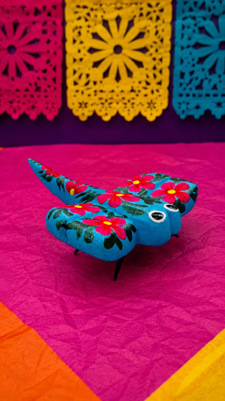 DREAMCO SUPPLIES Alebrijes Wood Carving Sculptures, Oaxacan Alebrije Set of 5, Multicolor, Hand-Painted, Mexican Folk Art, 2-3 Inches