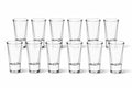 Clear crystal shot glasses, stackable set of 12