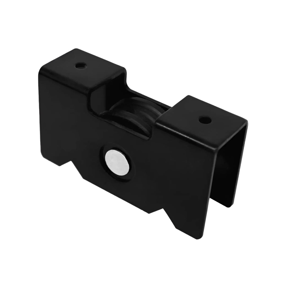 Black steel sliding window roller trolley, set of 2