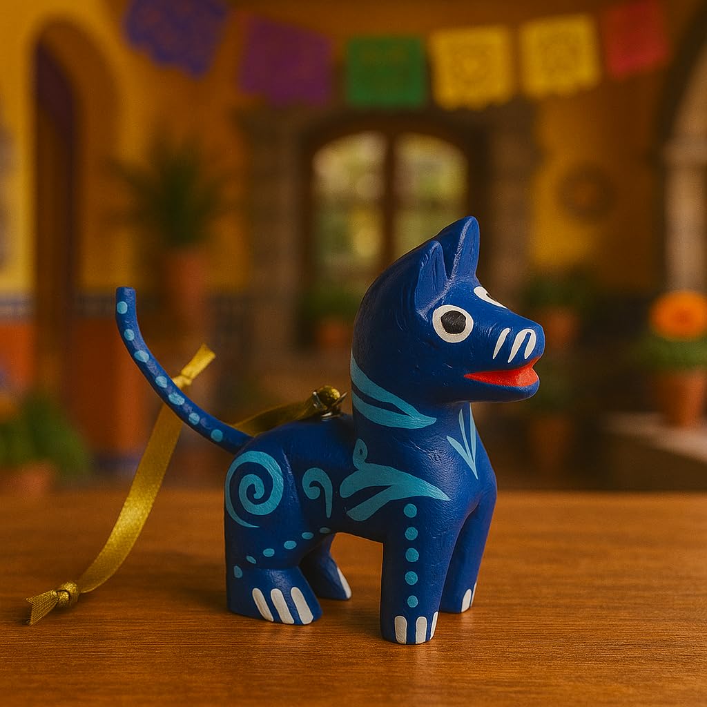 Hand-carved Oaxacan alebrije wood ornaments, set of 5 animal figurines
