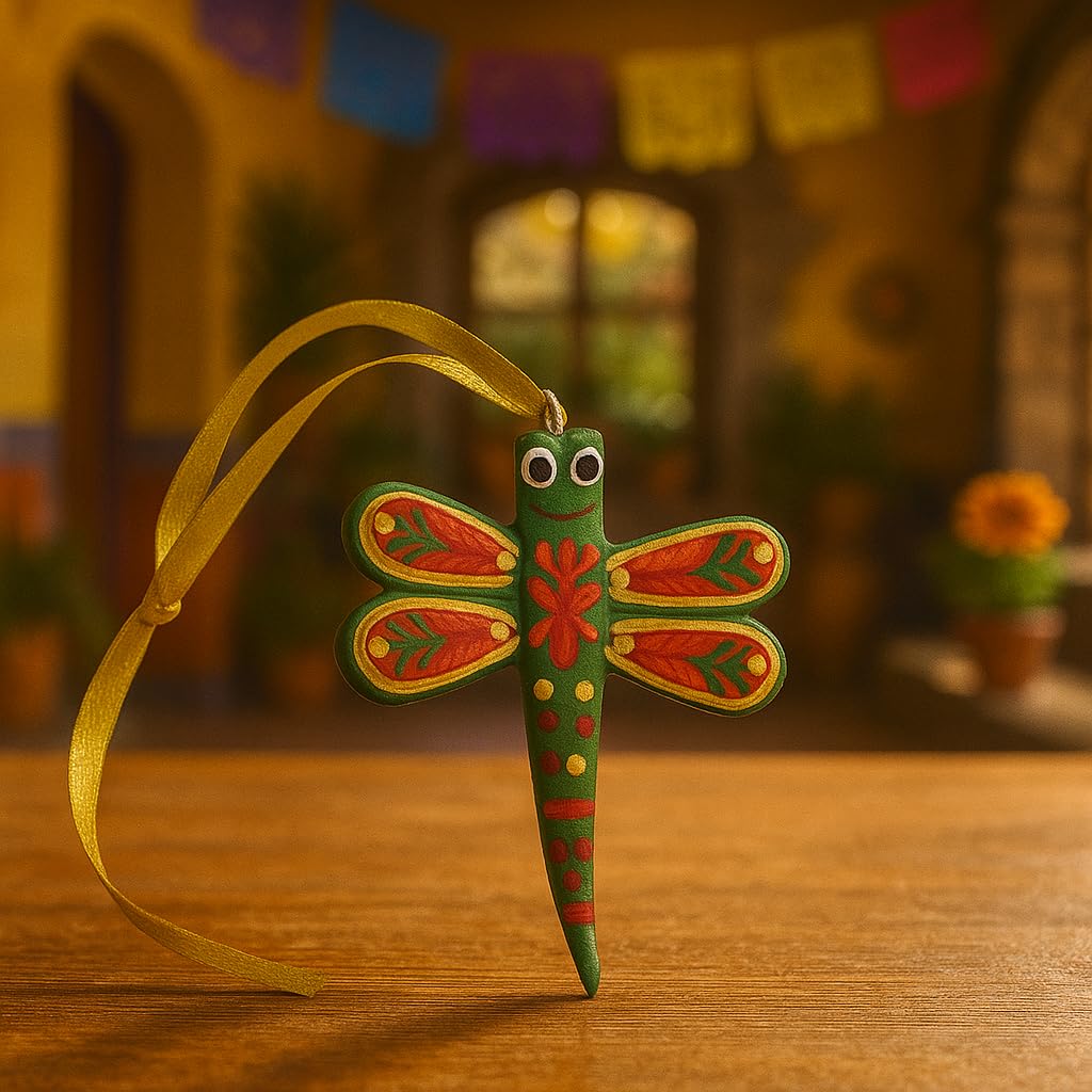 Hand-carved Oaxacan alebrije wood ornaments, set of 5 animal figurines