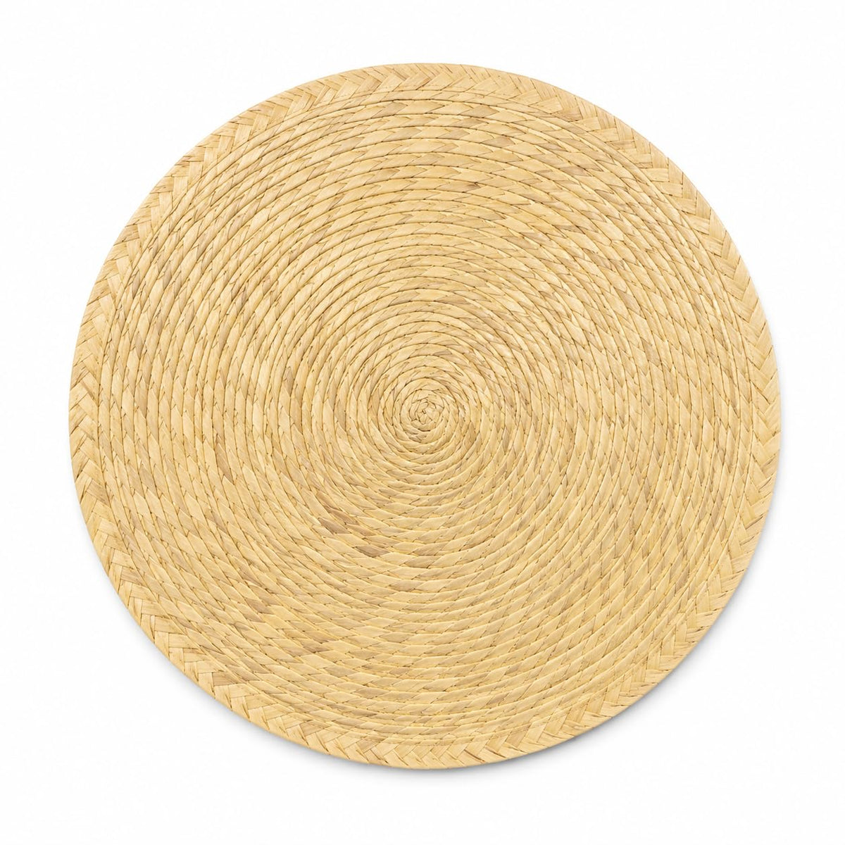 Natural tule palm fiber placemats and coasters set