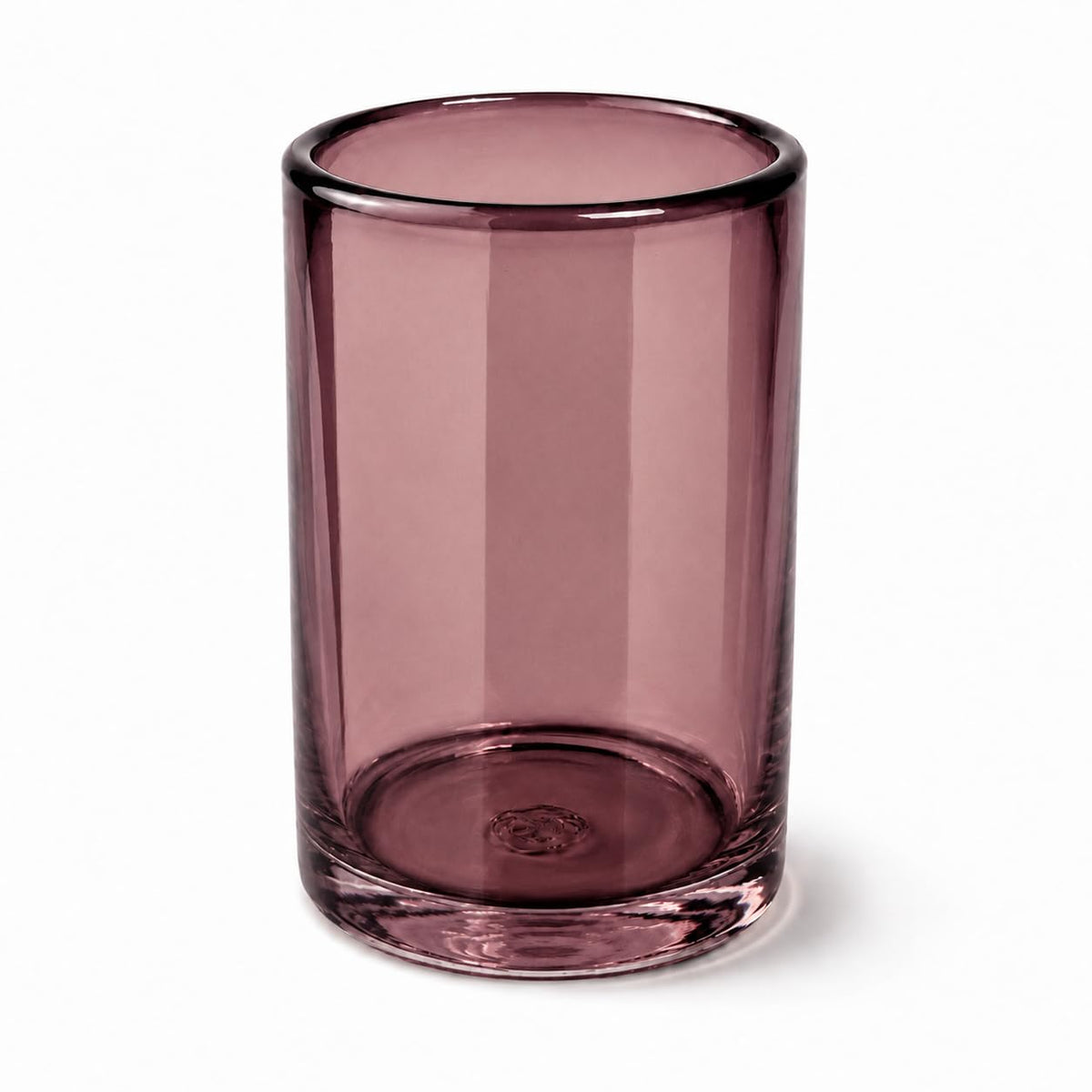 Hand-blown glass drinkware set of 6 in solid colors, 16 ounce