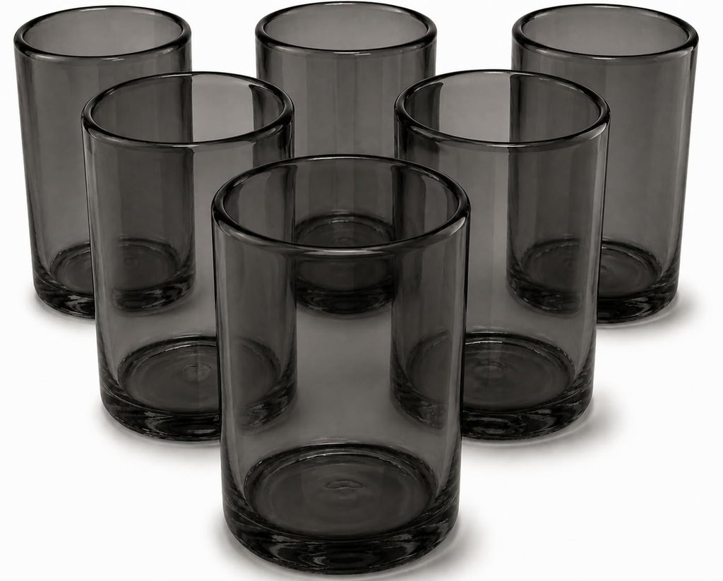 DREAMCO SUPPLIES Handblown Glass Drinkware Set of 6(16Oz), Solid Colors