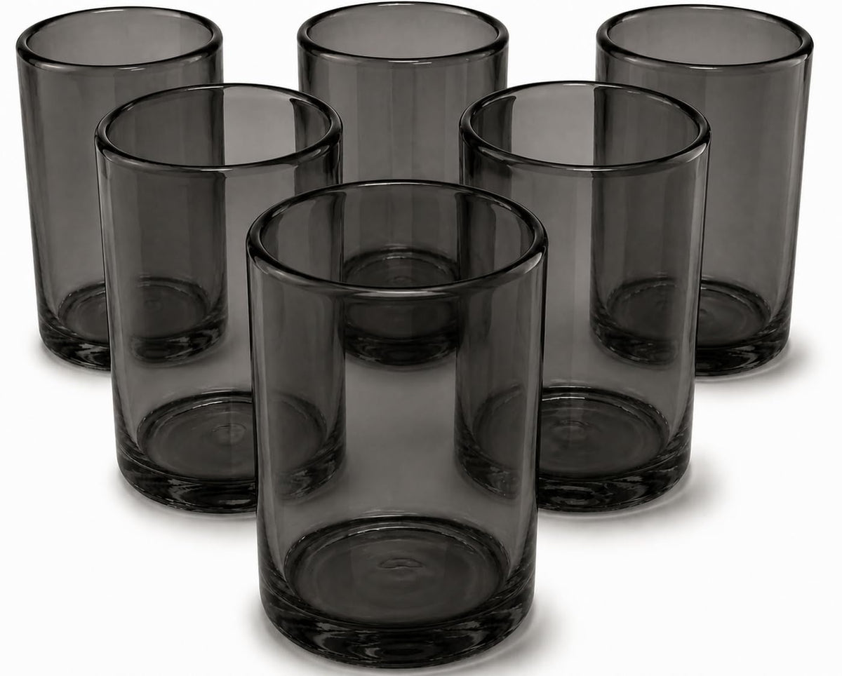 DREAMCO SUPPLIES Handblown Glass Drinkware Set of 6(16Oz), Solid Colors