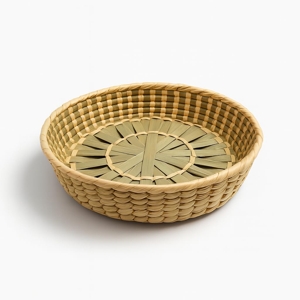 DREAMCO SUPPLIES Handwoven Mexican Tortilla Basket, Palm Straw Tortillero, Decorative Bowl Warmer, Sizes Small, Medium and Large, Handmade in Mexico